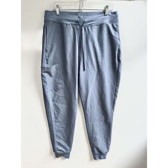 Mandala Women's Scrub Pants Joggers Size L Blue Stretch, Pockets - Picture 3 of 5